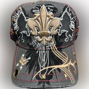 Red Monkey Gold Embroidered Studded with Double Headed Eagle